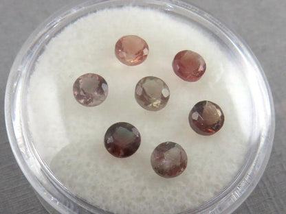 4mm Oregon Sunstone Lot | Red with Zoning and Striations | Faceted Round Gemstones | OSF233 - Gem Enthusiast