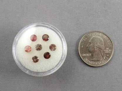 4mm Oregon Sunstone Lot | Red with Zoning and Striations | Faceted Round Gemstones | OSF233 - Gem Enthusiast