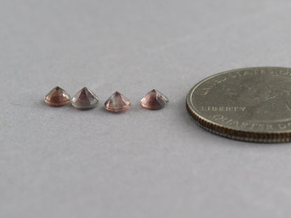 4mm Oregon Sunstone Lot | Red with Zoning and Striations | Faceted Round Gemstones | OSF247 - Gem Enthusiast