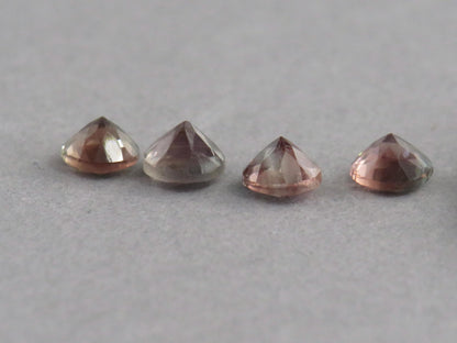 4mm Oregon Sunstone Lot | Red with Zoning and Striations | Faceted Round Gemstones | OSF247 - Gem Enthusiast