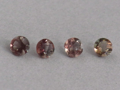 4mm Oregon Sunstone Lot | Red with Zoning and Striations | Faceted Round Gemstones | OSF247 - Gem Enthusiast