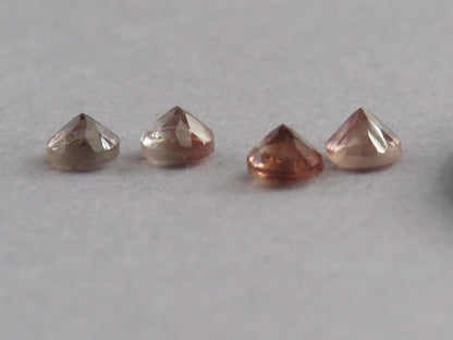 4mm Oregon Sunstone Lot | Red with Zoning and Striations | Faceted Round Gemstones | OSF248 - Gem Enthusiast