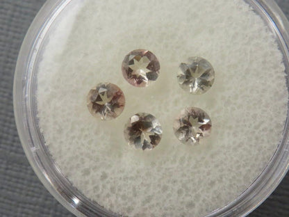 4mm Oregon Sunstone Round Lot | Soft Peach Bi - color | OSF232 - Gem Enthusiast