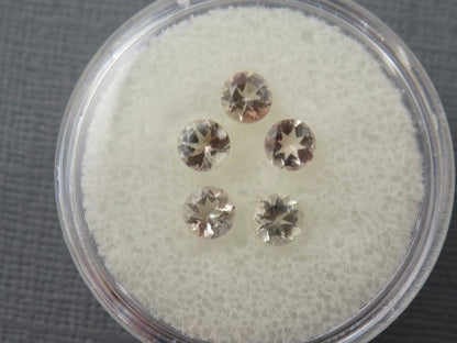 4mm Oregon Sunstone Round Lot | Soft Peach Bi - color | OSF232 - Gem Enthusiast