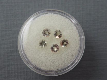 4mm Oregon Sunstone Round Lot | Soft Peach Bi - color | OSF232 - Gem Enthusiast