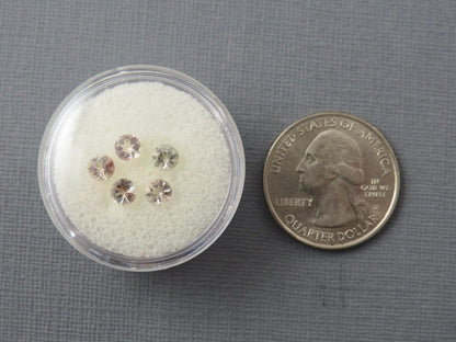 4mm Oregon Sunstone Round Lot | Soft Peach Bi - color | OSF232 - Gem Enthusiast