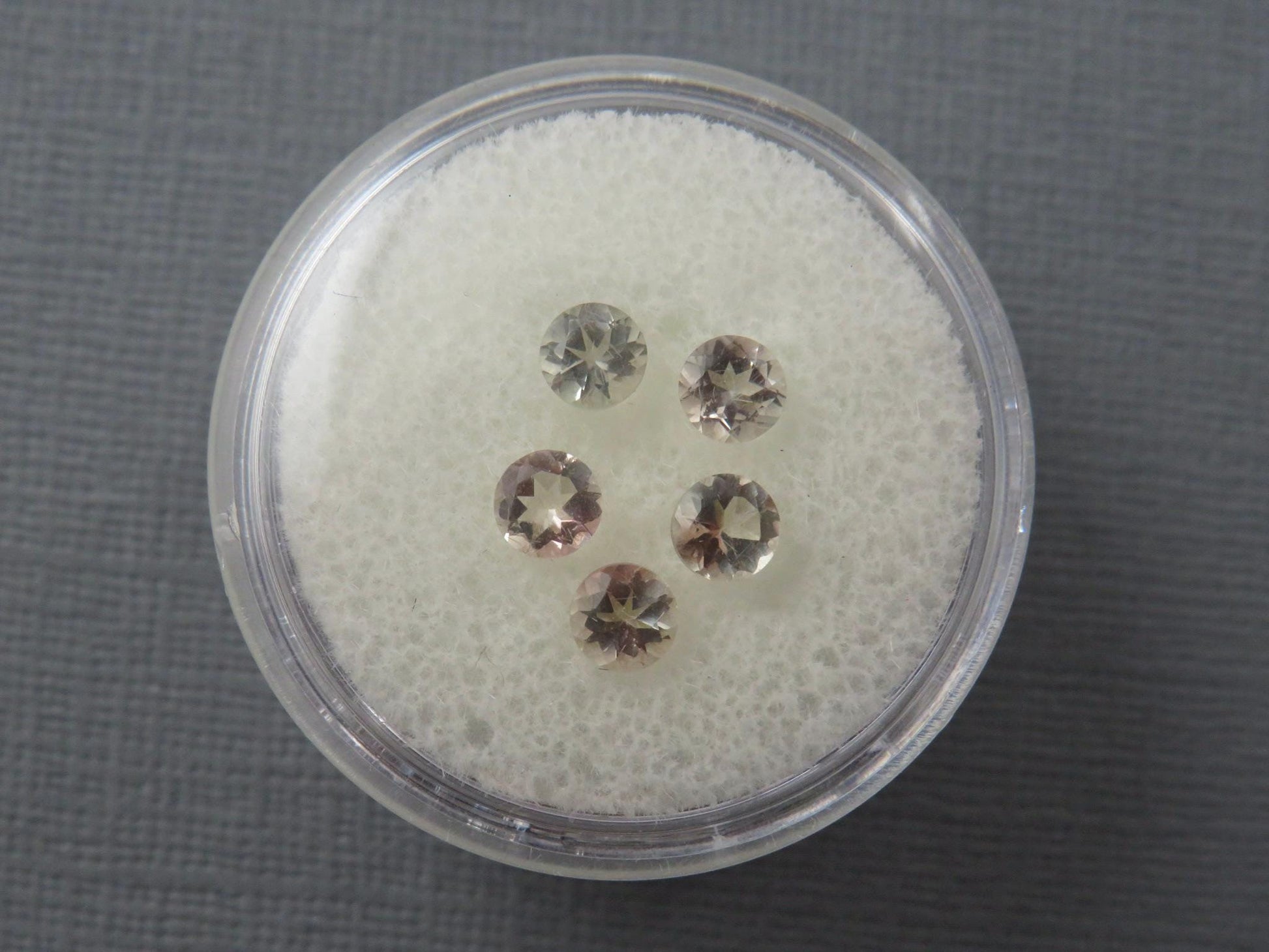 4mm Oregon Sunstone Round Lot | Soft Peach Bi - color | OSF232 - Gem Enthusiast