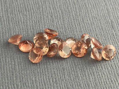 4mm Oregon Sunstones Faceted Round Stones | American Mined Gemstones - Gem Enthusiast