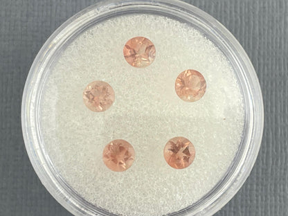 4mm Oregon Sunstones Faceted Round Stones | American Mined Gemstones - Gem Enthusiast