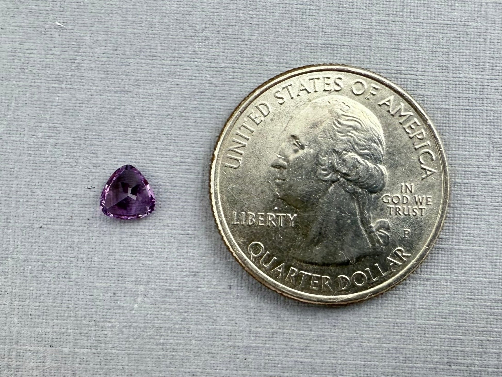 5.5mm Arizona Amethyst Trillion: Ethically Sourced from the Four Peaks Mine - Arizona Amethyst - Gem Enthusiast