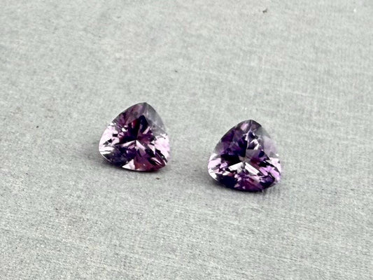 5.5mm Arizona Amethyst Trillion Pair: Ethically Sourced from the Four Peaks Mine | AZ204 - Gem Enthusiast