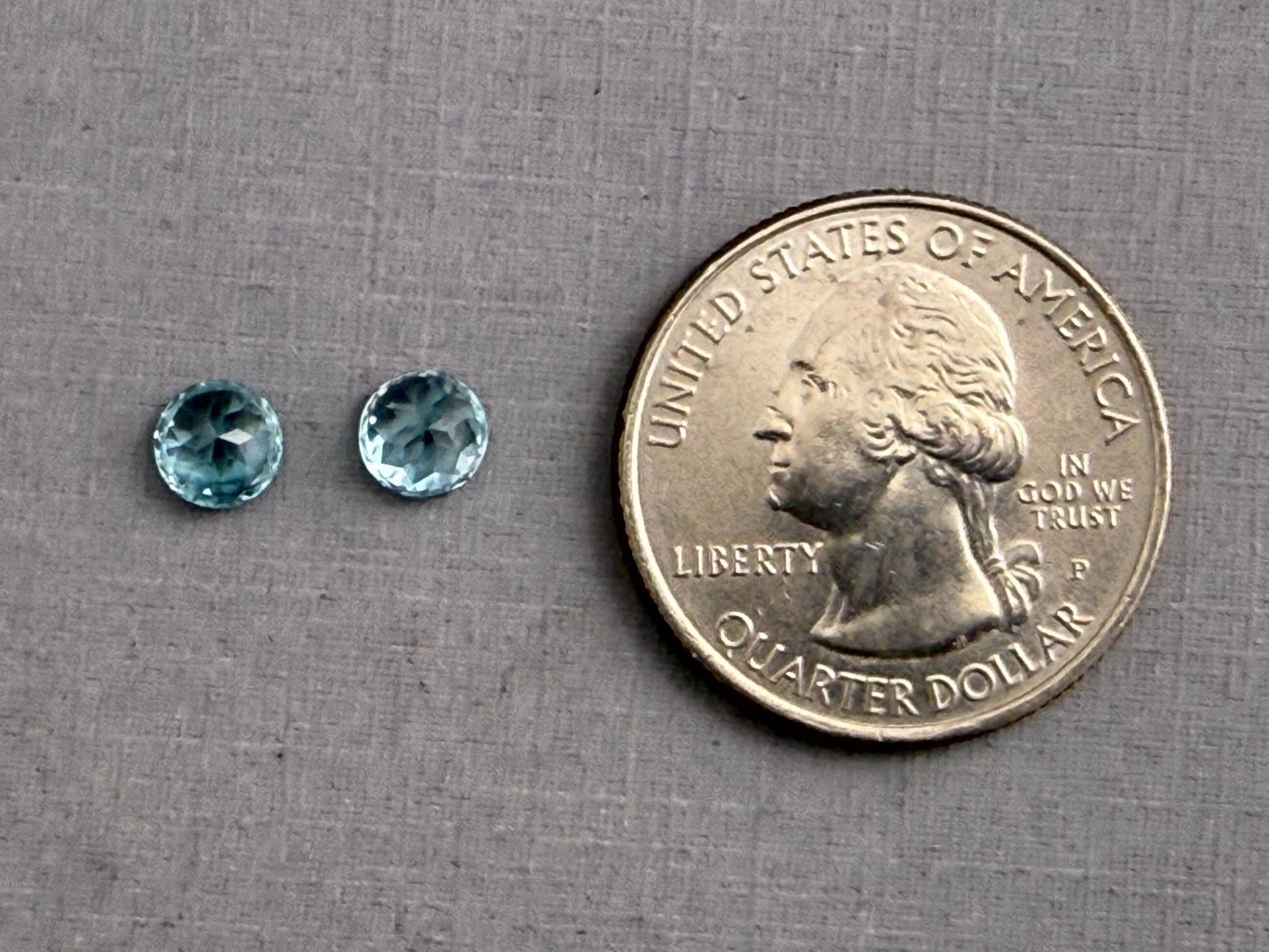5.5mm Blue Zircon Pair Round | Natural Gemstone | ZC101 - Gem Enthusiast