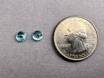 5.5mm Blue Zircon Pair Round | Natural Gemstone | ZC101 - Gem Enthusiast