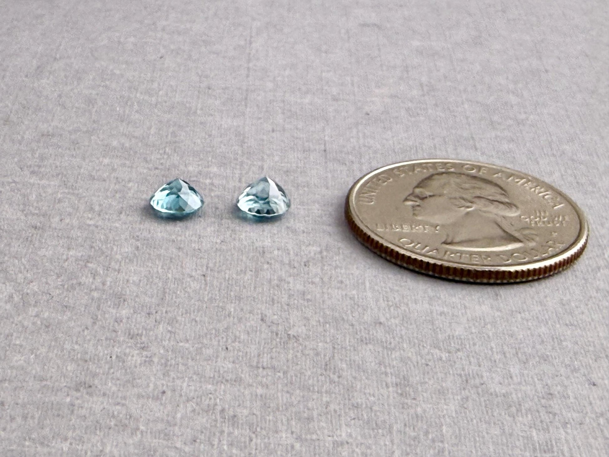 5.5mm Blue Zircon Pair Round | Natural Gemstone | ZC101 - Gem Enthusiast