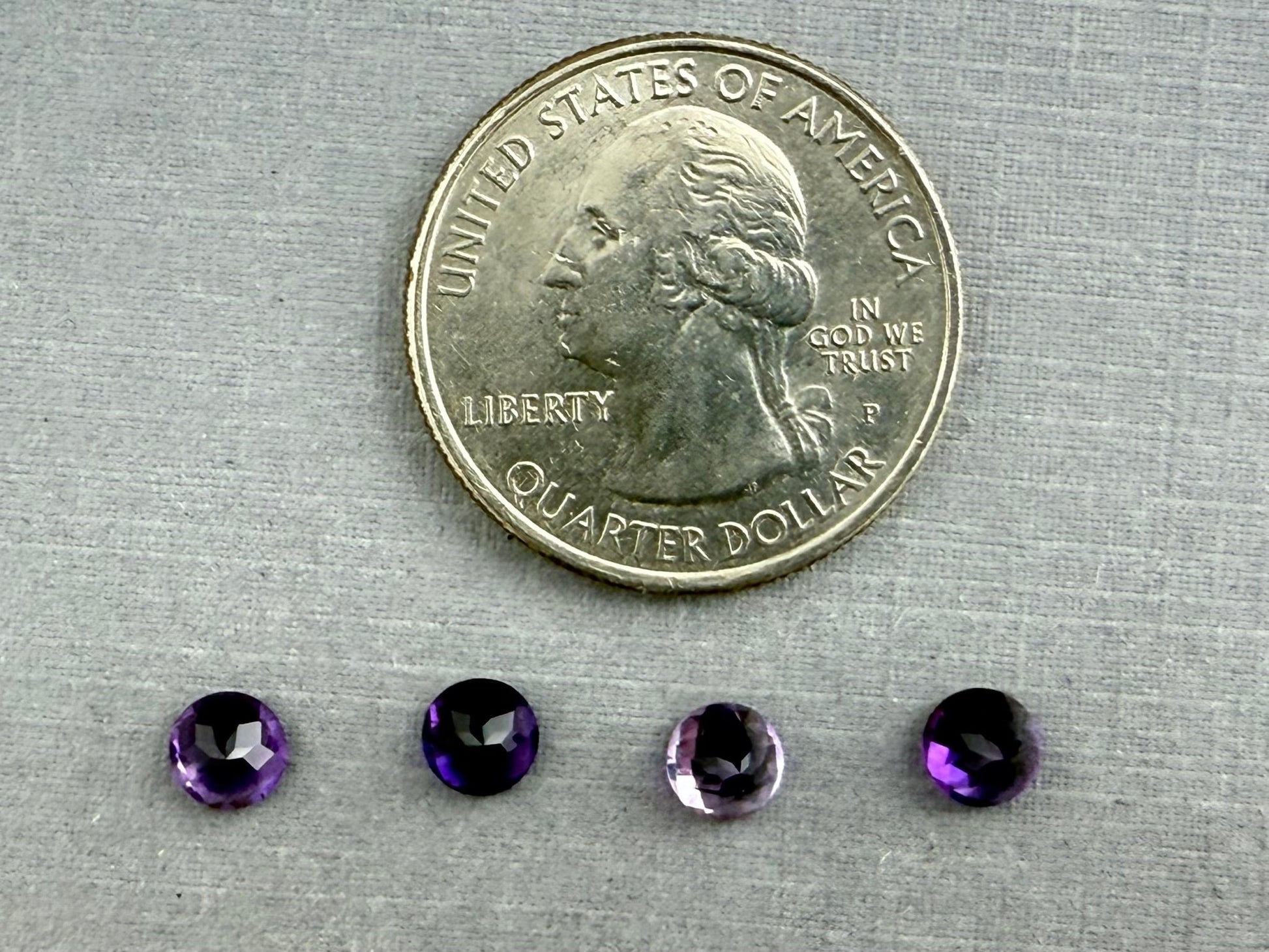 5mm Arizona Amethyst Checkerboard Faceted Gemstone | Ethically Sourced - Arizona Amethyst - Gem Enthusiast