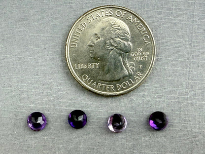 5mm Arizona Amethyst Checkerboard Faceted Gemstone | Ethically Sourced - Arizona Amethyst - Gem Enthusiast