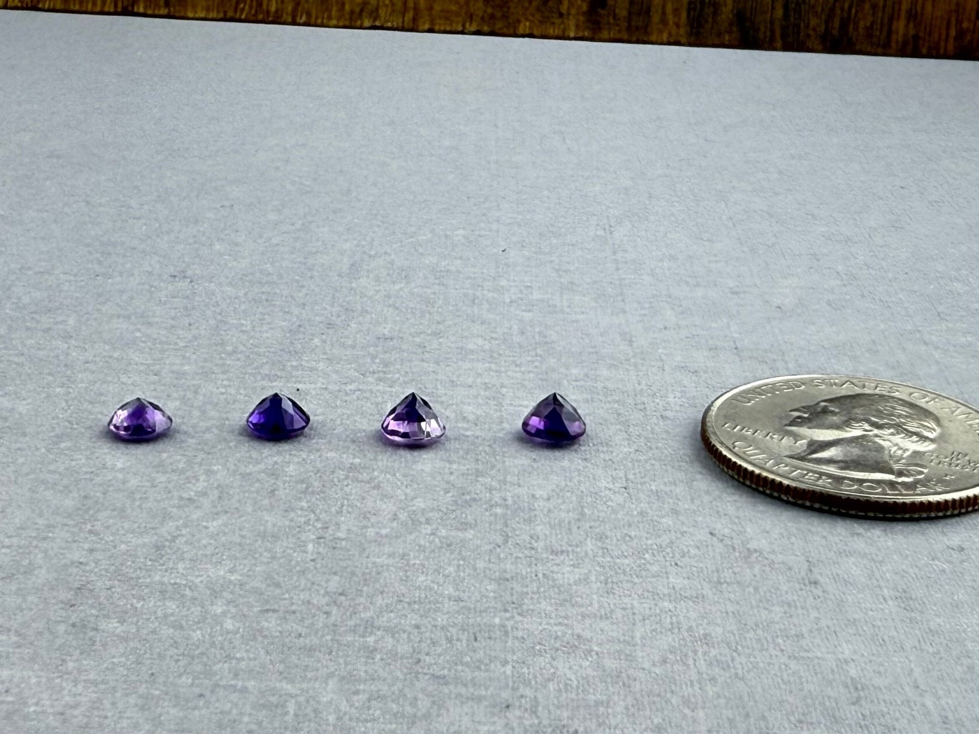 5mm Arizona Amethyst Checkerboard Faceted Gemstone | Ethically Sourced - Arizona Amethyst - Gem Enthusiast