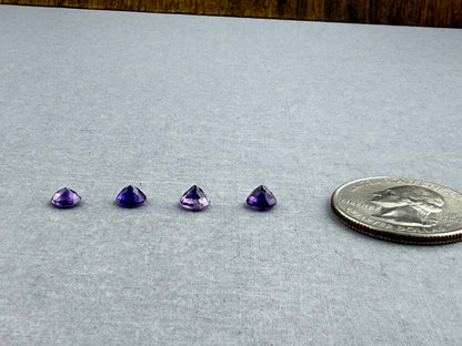 5mm Arizona Amethyst Checkerboard Faceted Gemstone | Ethically Sourced - Arizona Amethyst - Gem Enthusiast