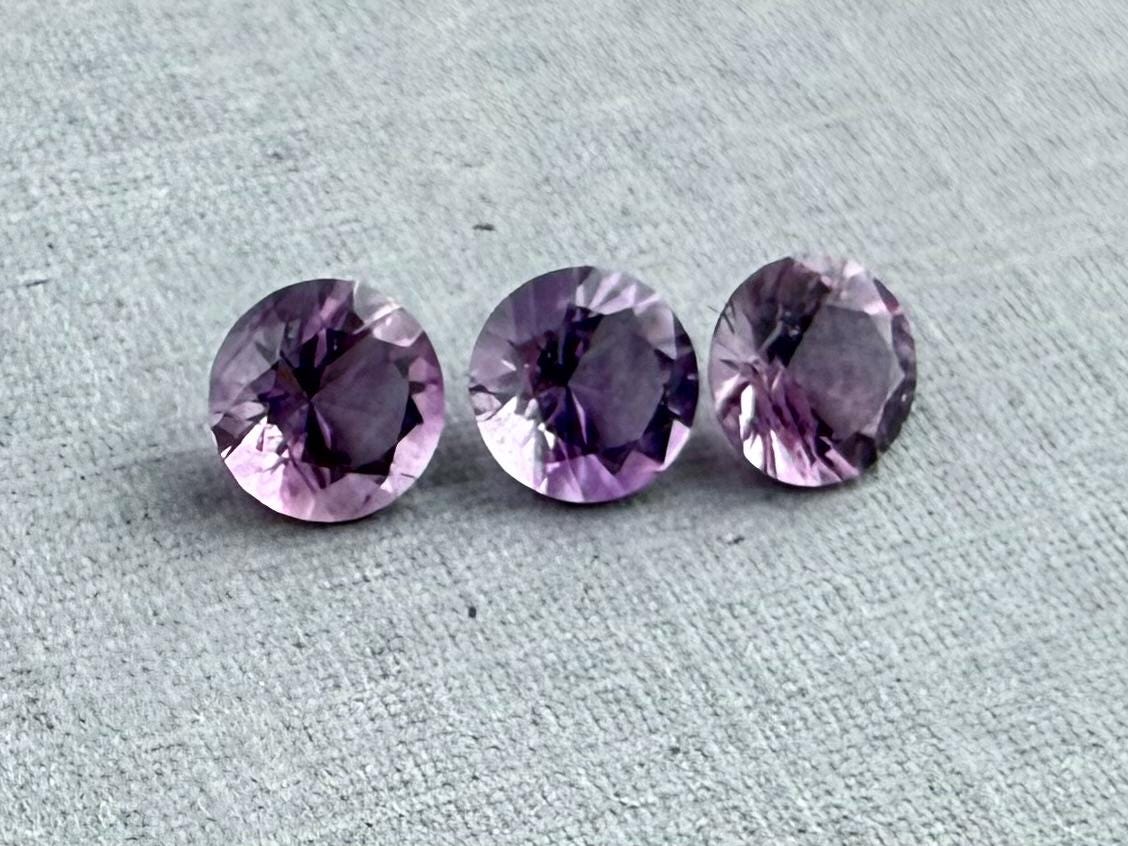 5mm Arizona Amethyst Trio | Ethically Sourced | AZ207 - Arizona Amethyst - Gem Enthusiast