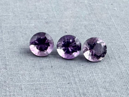 5mm Arizona Amethyst Trio | Ethically Sourced | AZ207 - Arizona Amethyst - Gem Enthusiast