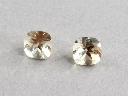 5mm Oregon Sunstone Faceted Square | 5x5mm, 1.26ct | Per Pair | Dust Devil, Oregon USA | OSF238 - Gem Enthusiast
