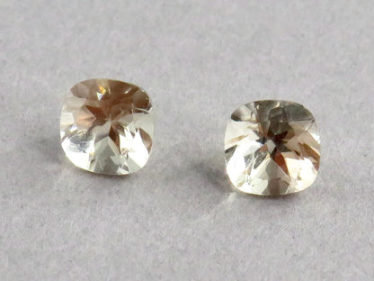 5mm Oregon Sunstone Faceted Square | 5x5mm, 1.26ct | Per Pair | Dust Devil, Oregon USA | OSF238 - Gem Enthusiast