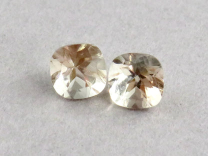 5mm Oregon Sunstone Faceted Square | 5x5mm, 1.26ct | Per Pair | Dust Devil, Oregon USA | OSF238 - Gem Enthusiast