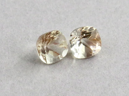 5mm Oregon Sunstone Faceted Square | 5x5mm, 1.26ct | Per Pair | Dust Devil, Oregon USA | OSF238 - Gem Enthusiast