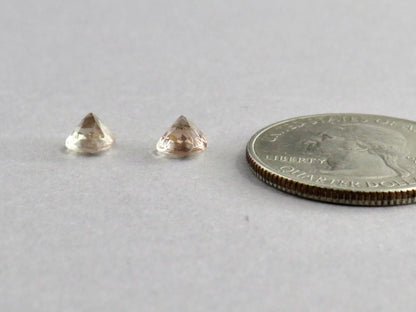 5mm Oregon Sunstone Faceted Square | 5x5mm, 1.26ct | Per Pair | Dust Devil, Oregon USA | OSF238 - Gem Enthusiast