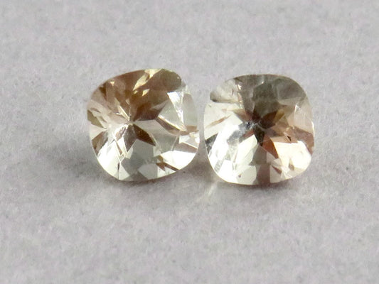 5mm Oregon Sunstone Faceted Square | 5x5mm, 1.26ct | Per Pair | Dust Devil, Oregon USA | OSF238 - Gem Enthusiast