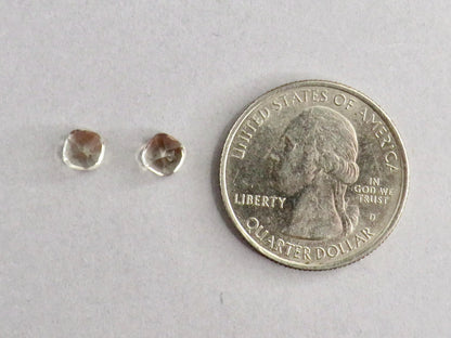 5mm Oregon Sunstone Faceted Square | 5x5mm, 1.26ct | Per Pair | Dust Devil, Oregon USA | OSF238 - Gem Enthusiast