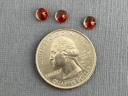 5mm Oregon Sunstone Lot | Red with Schiller and Zoning | Faceted Round Gemstones | OSF205 - Oregon Sunstone - Gem Enthusiast