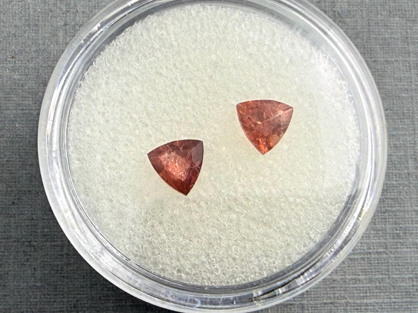 5mm Oregon Sunstone Pair | Ethically Sourced Gemstones | Triangle Shape | OSF229 - Gem Enthusiast