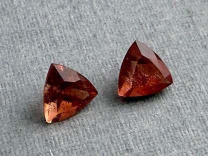 5mm Oregon Sunstone Pair | Ethically Sourced Gemstones | Triangle Shape | OSF229 - Gem Enthusiast