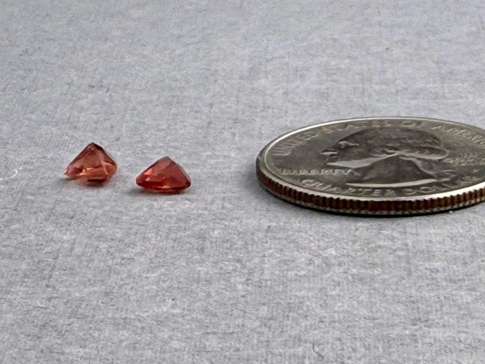 5mm Oregon Sunstone Pair | Ethically Sourced Gemstones | Triangle Shape | OSF229 - Gem Enthusiast