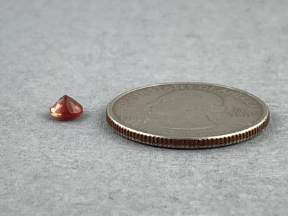 5mm Red Oregon Sunstone Round Faceted Gemstone | Ethically Sourced | Mined in the USA | OSF214 - Oregon Sunstone - Gem Enthusiast