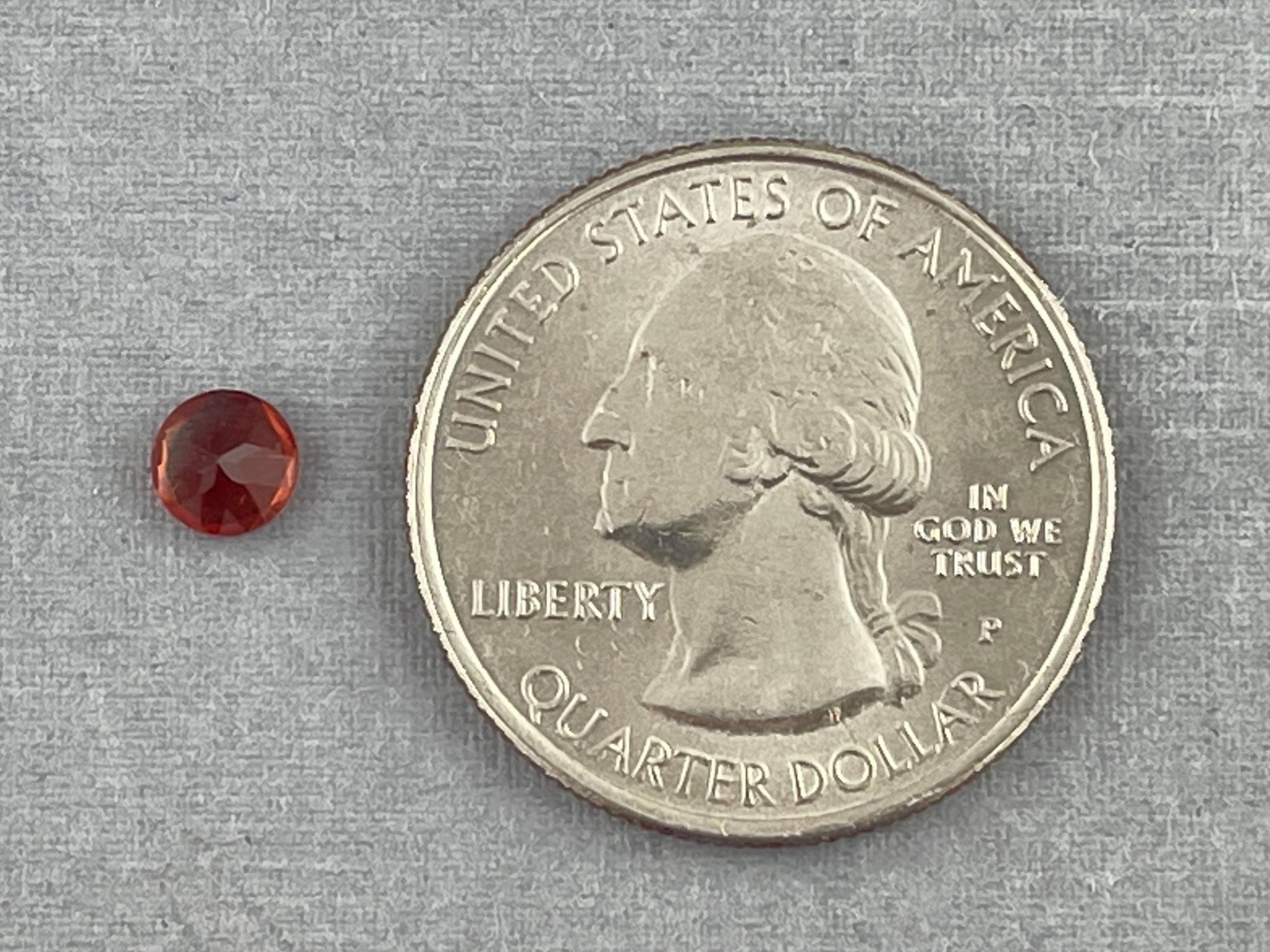 5mm Red Oregon Sunstone Round Faceted Gemstone | Ethically Sourced | Mined in the USA | OSF214 - Oregon Sunstone - Gem Enthusiast
