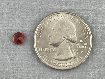 5mm Red Oregon Sunstone Round Faceted Gemstone | Ethically Sourced | Mined in the USA | OSF214 - Oregon Sunstone - Gem Enthusiast
