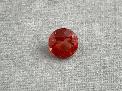 5mm Red Oregon Sunstone Round Faceted Gemstone | Ethically Sourced | Mined in the USA | OSF218 - Oregon Sunstone - Gem Enthusiast