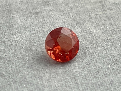 5mm Red Oregon Sunstone Round Faceted Gemstone | Ethically Sourced | Mined in the USA | OSF218 - Oregon Sunstone - Gem Enthusiast