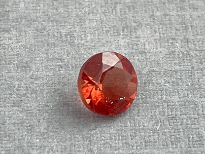 5mm Red Oregon Sunstone Round Faceted Gemstone | Ethically Sourced | Mined in the USA | OSF218 - Oregon Sunstone - Gem Enthusiast