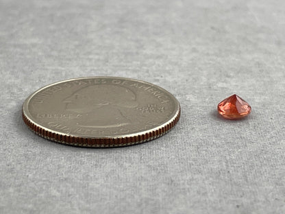 5mm Red Oregon Sunstone Round Faceted Gemstone | Ethically Sourced | Mined in the USA | OSF218 - Oregon Sunstone - Gem Enthusiast