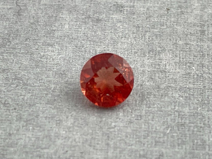 5mm Red Oregon Sunstone Round Faceted Gemstone | Ethically Sourced | Mined in the USA | OSF218 - Oregon Sunstone - Gem Enthusiast