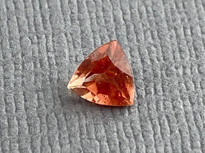 5mm Red Oregon Sunstone Trillion Gemstone with Schiller | .45 carats | OSF208 - Oregon Sunstone - Gem Enthusiast