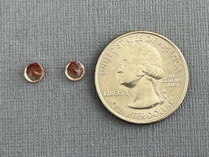 5mm Round Oregon Sunstone Pair | Ethically Sourced Gemstones | OSF204 - Oregon Sunstone - Gem Enthusiast