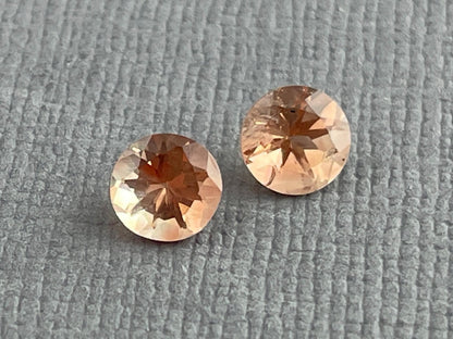 5mm Round Oregon Sunstone Pair | Ethically Sourced Gemstones | OSF204 - Oregon Sunstone - Gem Enthusiast