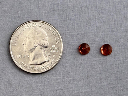 5mm Round Oregon Sunstone Pair | Ethically Sourced Gemstones | OSF228 - Gem Enthusiast