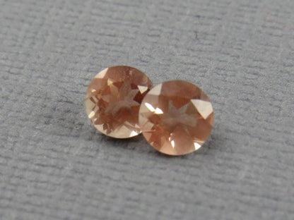 5mm Round Oregon Sunstone Pair | Ethically Sourced Gemstones | OSF234 - Gem Enthusiast