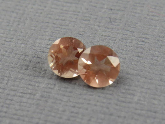 5mm Round Oregon Sunstone Pair | Ethically Sourced Gemstones | OSF234 - Gem Enthusiast