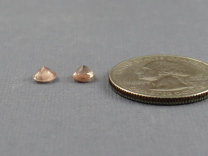 5mm Round Oregon Sunstone Pair | Ethically Sourced Gemstones | OSF234 - Gem Enthusiast